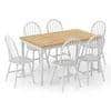 Roca Engineered Wood 6 Seater Dining Table In Two Tone Finish