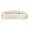 Mia 3 Seater Fabric Sofa In Angora White