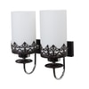 Eliante Modern Wall Lights Mild Steel & Glass Material Chrome, Brown & White Finish