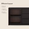 Vector Solid Wood Sideboard in American Walnut Finish
