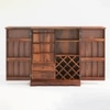 Keaton Sheesham Wood Bar Cabinet in Honey Oak Finish