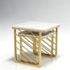 Compact Metal Side Table in Gold Colour