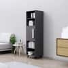 Hexa Engineered Wood Bookshelf Multipurpose Storage Rack in Slate Grey Colour