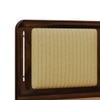 Lotus Solid Wood Queen  Size Upholstered Bed With Drawer Storage (Provincial Teak Finish)