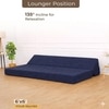 Coirfit Folding 4 Seater Double Foam Fold Out Sofa Cum Bed  in Dark Blue Colour