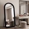 The Artment Unbreakable Black Arch Puff Floor Mirror (170 x 70) cm