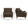 Dexter Boucle Fabric Lounge Chair in Brown Colour