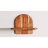 WOODENMOOD Rectangular Half Round Wall Rack
