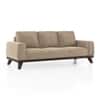 Granada Premium 3 Seater Fabric Sofa in Biscuit Velvet Colour