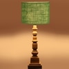 Devansh Green Jute  Table Lamp With  Wood Natural Base (7X7X21.25 Inches)-17