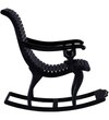Rajasthani Solid Wood Rocking Chair in Walnut Colour