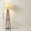 Vantage Beige Jute Floor Lamp with Beige Jute Base
