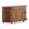 Ramore Sideboard in Amber Walnut Finish With Metal Channel