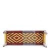 Hamilton Sheesham Wood 2 Seater Maachi Bench In Assorted Multi-Colour Chindi & Yellow Rope Canning