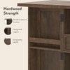 Caledonia Solid Wood Bar Cabinet (Danish Walnut Finish)