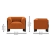 Octavia Boucle Fabric Lounge Chair in Orange