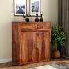 Mars Solid Wood Shoe Rack in Natural Finish