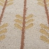 Jaipur Rugs Soft Floral Wool 5x8 Feet Dark Ivory & Amber Gold Dhurrie Carpet