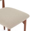 Aero Solid Wood 6 Seater Dining Table With 6  Ollie Dining Chairs (Finish : Danish Walnut, Chair Colour : Oyster Beige)