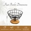 Cache Wire Basket With Wooden Stand Black