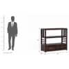 Crest Solid Wood  Bookshelf in Walnut Finish