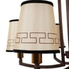 Eliante Chandelier 6-Light Mild Steel With Fabric Shade Modern Hanging Ceiling Light