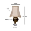 Devansh Gold Wall Mounted Lamp With Beige Jute Shade