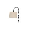 off-white cotton Zig Zag Curvy table lamp with Iron Base (SP23)