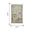 Jaipur Rugs Soft Geometric Jute Carpet Rug Grey 5x8 ft in Mocha And Cloud White
