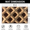 Luxe Home Macau Square Bath Mat (40x60 cm)- Chocolate