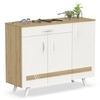 Bluewud Kaspen Engineered Wood Shoe Racks In European Oak & White Finish