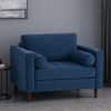 Bruch Boucle Fabric Arm Chair in Blue Colour