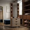 Asa Dressing Table with Sliding Mirror in Grey