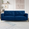 Novelle 3 Seater Click-Clack Sofa cum Bed  in Navy Blue Colour