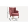 Lerrot Accent chair Velvet in Pink Color