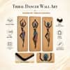 The Castle Decor Tribal Dancer Wall Art Set of 3 36x39 Inch