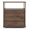 Zoey Engineered Wood Bedside Table in Classic Walnut Finish