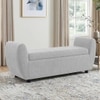 Redol Boucle 2 Seater Ottoman Bench with Storage  in Gre  Color
