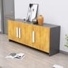 Hexa Red Multipurpose Storage Cabinet With 3 Door in Slate Grey And Giant Wood Colour