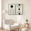 The Castle Decor Boho Abstract Botanical Wall Art Set of 2 Design 13 11x17 Inch