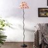 Elaine Multicolour Fabric Floor Lamp with Black Iron Base
