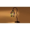 Multicolor Mosaic Glass Zig Zag Curvy Table lamp with Iron Base (EN02)