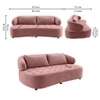 Henry Velvet 3 Seater Sofa Peach color