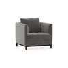 Florence Luxe 1 Seater Fabric Sofa in Ash Grey Velvet Colour