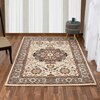Presto Beige Traditional Hand Tufted Wool Carpet 6X9 Feet