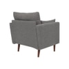 Arihana Boucle Fabric Arm Chair in Grey Colour