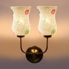 Devansh Metal Electric Wall Light in Gold Colour with Multicolor Shade Count of 2 Lights