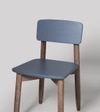 Rota Solid Wood Dining Chair in Blue Colour