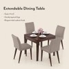 Murphy 4-To-6 Extendable - Persica 4 Seater Dining Table Set (Colour- Beige, Finish- Dark Walnut)