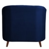 Nilo Velvet 1 Seater Sofa in Navy Blue Colour